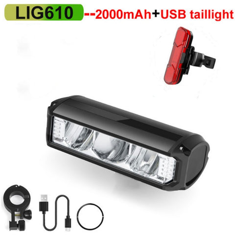 Waterproof Flashlight USB Charging Road Cycling Lamp