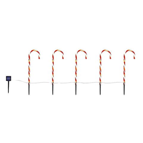 8PCS Solar Candy Cane Lights Waterproof and Versatile for Christmas, Garden and Lawn Decor